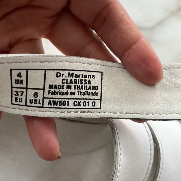 Dr. Martens CLARISSA Sandals White EU37 US6 fits US7 runs large **read - Picture 8 of 17